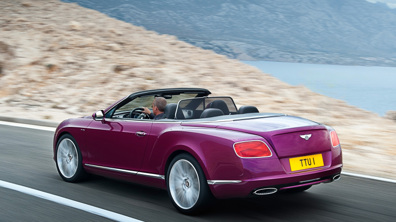 Illustration for article titled The 2013 Bentley Continental GT Speed Convertible Is Deliciously Fast And Purple